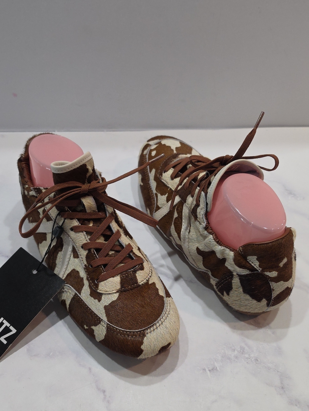Schutz  Snkrs Animal Print Leather Sneaker Brand New
